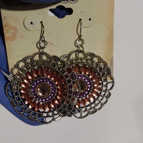 Mudd Women's Multicolor Crystal Filigree Design Drop Dangle Earrings - Jewelry - Picture 6 of 8